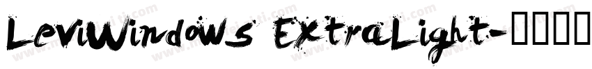 LeviWindows ExtraLight字体转换